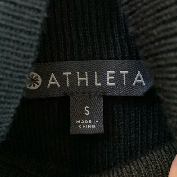 ATHLETA Black Mesa Hybrid Wool Turtleneck Sweater S - Picture 8 of 11
